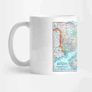 Map of New Brunswick, Nova Scotia, Prince Edward Island & Newfoundland, Canada 1891 Mug